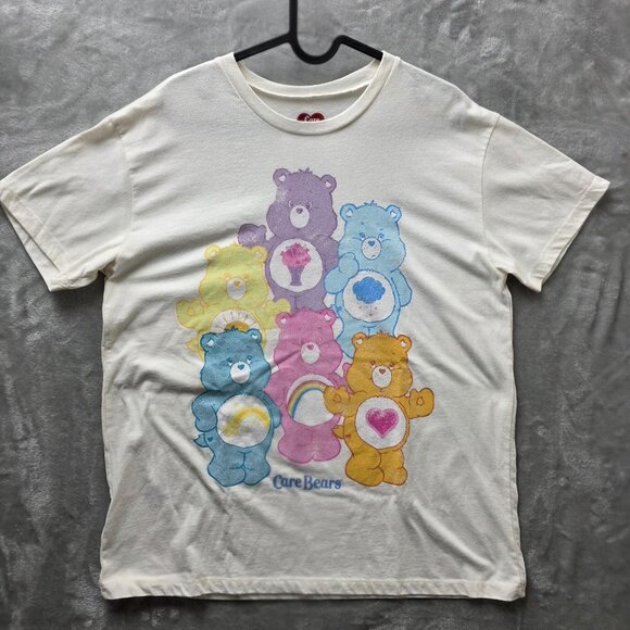 Care Bears Graphic T-Shirt Women's XL Ivory Short Sleeve Breathable Casual - Picture 1 of 7